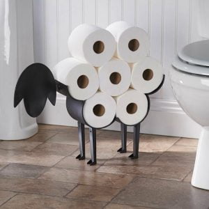 Porte-papier Toilette Chien Mignon – Support Mural Sans Perçage | Accessoire Salle De Bain Humoristique