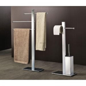 Porte papier toilette sur pied